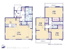 【東京都/小金井市中町】小金井市中町1丁目 新築一戸建て 間取り図