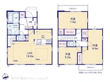 【東京都/小金井市中町】小金井市中町1丁目 新築一戸建て 間取り図