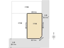 【東京都/小平市学園東町】小平市学園東町3丁目 新築一戸建て 区画図