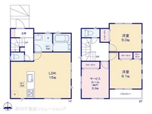 【東京都/中野区白鷺】中野区白鷺1丁目 新築一戸建て 間取り図
