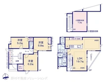 【東京都/杉並区宮前】杉並区宮前4丁目 新築一戸建て 間取り図