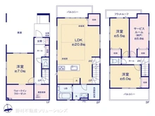 【東京都/中野区江古田】中野区江古田1丁目 新築一戸建て 間取り図