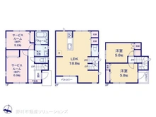 【東京都/練馬区旭丘】練馬区旭丘2丁目 新築一戸建て 間取り図