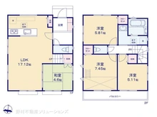 【東京都/三鷹市中原】三鷹市中原2丁目 新築一戸建て 間取り図