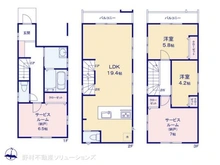 【東京都/杉並区上高井戸】杉並区上高井戸1丁目 新築一戸建て 間取り図