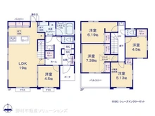 【東京都/世田谷区砧】世田谷区砧7丁目 新築一戸建て 間取り図