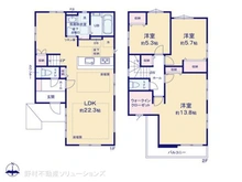 【東京都/狛江市西野川】狛江市西野川1丁目 新築一戸建て 間取り図