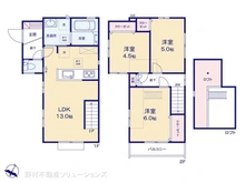 【東京都/調布市入間町】調布市入間町1丁目 新築一戸建て 間取り図