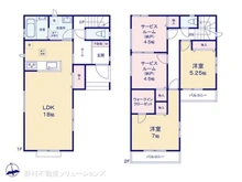 【埼玉県/川口市鳩ヶ谷緑町】川口市鳩ヶ谷緑町2丁目 新築一戸建て 間取り図