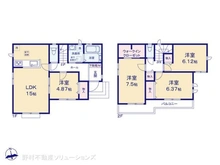【埼玉県/川口市鳩ヶ谷緑町】川口市鳩ヶ谷緑町2丁目 新築一戸建て 間取り図