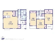 【埼玉県/川口市鳩ヶ谷緑町】川口市鳩ヶ谷緑町2丁目 新築一戸建て 間取り図