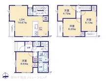 【埼玉県/川口市戸塚東】川口市戸塚東1丁目 新築一戸建て 間取り図
