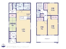 【埼玉県/川口市大字前野宿】川口市大字前野宿 新築一戸建て 間取り図