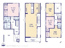 【埼玉県/川口市坂下町】川口市坂下町2丁目 新築一戸建て 間取り図