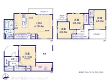 【埼玉県/川口市芝富士】川口市芝富士1丁目 新築一戸建て 間取り図