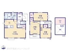 【埼玉県/川口市大字道合】川口市大字道合 新築一戸建て 間取り図
