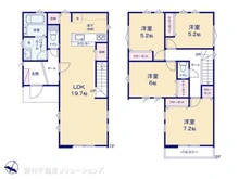 【埼玉県/川口市三ツ和】川口市三ツ和1丁目 新築一戸建て 間取り図