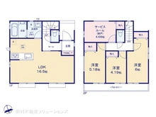 【埼玉県/戸田市喜沢】戸田市喜沢2丁目 新築一戸建て 間取り図