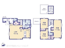 【埼玉県/川口市本町】川口市本町1丁目 新築一戸建て 間取り図
