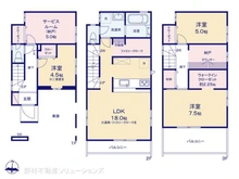 【埼玉県/川口市差間】川口市差間3丁目 新築一戸建て 間取り図