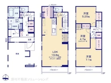 【埼玉県/川口市差間】川口市差間3丁目 新築一戸建て 間取り図