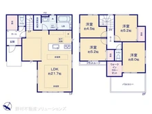 【埼玉県/川口市鳩ヶ谷本町】川口市鳩ヶ谷本町4丁目 新築一戸建て 間取り図