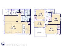 【埼玉県/川口市鳩ヶ谷本町】川口市鳩ヶ谷本町4丁目 新築一戸建て 間取り図