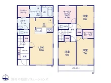 【埼玉県/川口市南鳩ヶ谷】川口市南鳩ヶ谷7丁目 新築一戸建て 間取り図