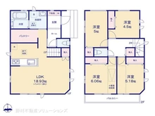 【埼玉県/川口市上青木】川口市上青木2丁目 新築一戸建て 間取り図