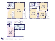 【埼玉県/川口市中青木】川口市中青木3丁目 新築一戸建て 間取り図