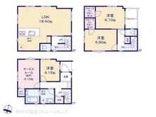 【埼玉県/川口市中青木】川口市中青木3丁目 新築一戸建て 間取り図
