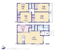 【埼玉県/戸田市喜沢】戸田市喜沢1丁目 新築一戸建て 間取り図