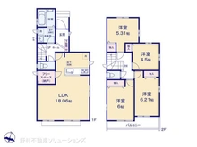 【埼玉県/川口市北園町】川口市北園町 新築一戸建て 間取り図