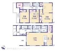 【埼玉県/川口市鳩ヶ谷本町】川口市鳩ヶ谷本町3丁目 新築一戸建て 間取り図