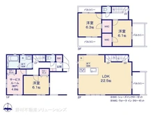 【埼玉県/川口市並木】川口市並木4丁目 新築一戸建て 間取り図