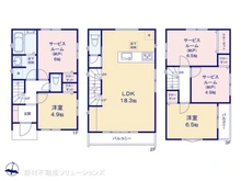 【埼玉県/川口市西青木】川口市西青木3丁目 新築一戸建て 間取り図