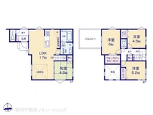 【埼玉県/川口市大字木曽呂】川口市大字木曽呂 新築一戸建て 間取り図