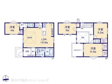 【埼玉県/川口市大字木曽呂】川口市大字木曽呂 新築一戸建て 間取り図