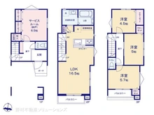 【埼玉県/川口市西青木】川口市西青木2丁目 新築一戸建て 間取り図