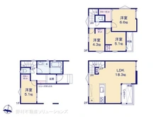 【埼玉県/川口市芝中田】川口市芝中田2丁目 新築一戸建て 間取り図