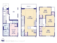 【埼玉県/川口市西青木】川口市西青木2丁目 新築一戸建て 間取り図