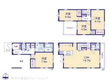 【埼玉県/戸田市喜沢】戸田市喜沢2丁目 新築一戸建て 間取り図