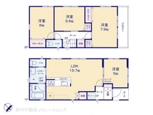 【埼玉県/川口市南鳩ヶ谷】川口市南鳩ヶ谷2丁目 新築一戸建て 間取り図