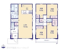 【埼玉県/川口市鳩ヶ谷本町】川口市鳩ヶ谷本町3丁目 新築一戸建て 間取り図