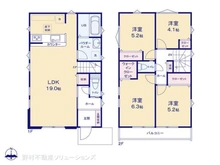 【埼玉県/川口市鳩ヶ谷本町】川口市鳩ヶ谷本町3丁目 新築一戸建て 間取り図