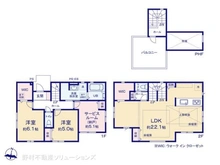 【埼玉県/川口市中青木】川口市中青木1丁目 新築一戸建て 間取り図