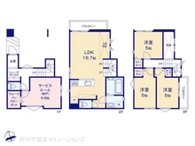 【埼玉県/戸田市下戸田】戸田市下戸田2丁目 新築一戸建て 間取り図