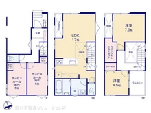 【埼玉県/戸田市下戸田】戸田市下戸田2丁目 新築一戸建て 間取り図