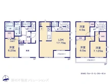 【埼玉県/川口市大字東本郷】川口市大字東本郷 新築一戸建て 間取り図