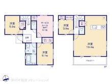【埼玉県/戸田市下前】戸田市下前2丁目 新築一戸建て 間取り図